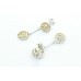 925 sterling silver dangle earring golden topaz natural stone 1.8 inch